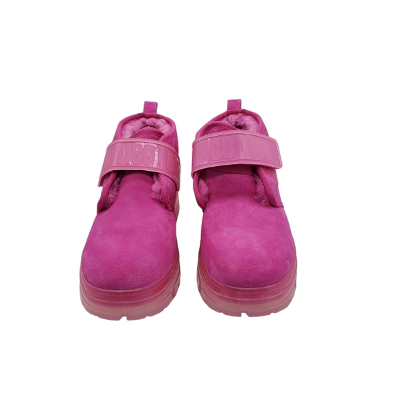 UGG Fuscia Pink Suede Round Toe Booties Slippers Size 9 - Picture 6 of 16